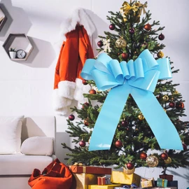 Giant Bow for Car,Big Sky Blue Car Bow 30inch Large Giant Bow for Gifts,Large Gift Wrapping Bow for Large Gift Decoration for Christmas,New House,Car,Party,Festival. (Sky Blue)