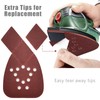 MFBJXC 50PCS Mouse Sander Sandpaper with Extra 2 Tips for