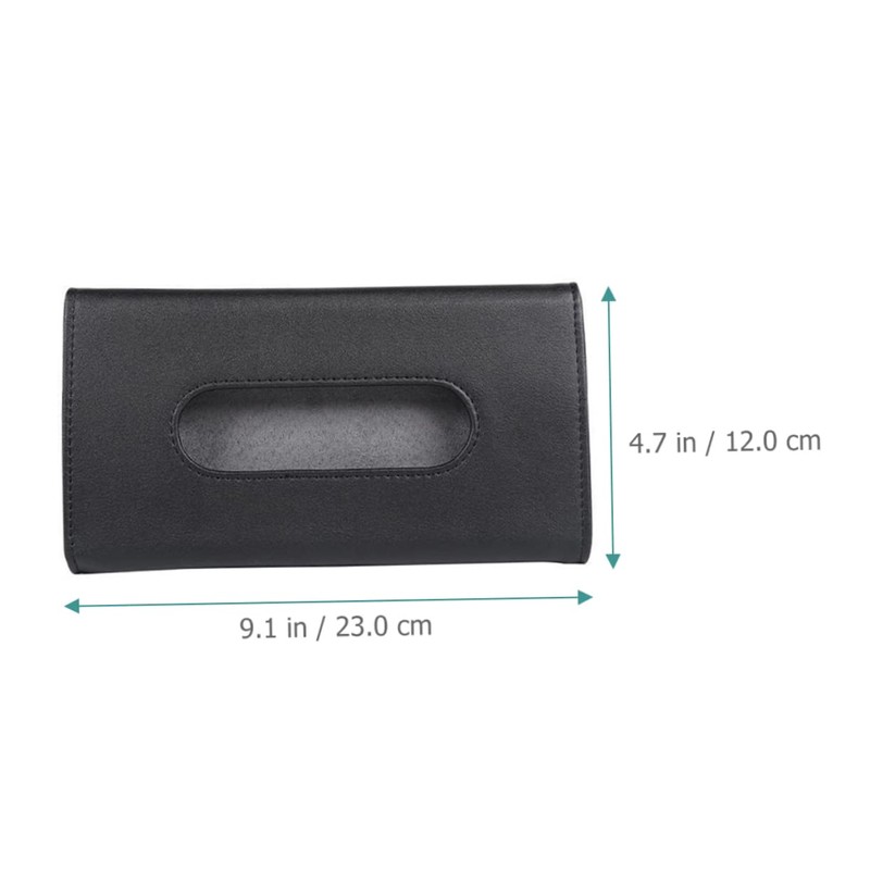 FUNOMOCYA 2pcs PU Leather Car Visor Tissue Holder Stylish Sun