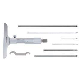 Accusize - 0-6" x 4" Micrómetro de Profundidad + Juego de 6 Varillas, 2025-4201