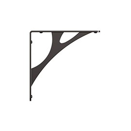 Shelf-Made Manhattan Decorative Shelf Bracket, Black, 8-inches