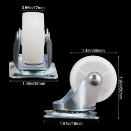 Xinzistar 6PCS Swivel Castors, Swivel Castors Wheels, Heavy Duty Caster Wheels, Trolley Furniture Trolley Wheels with Double Ball Bearings Swivel Head