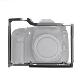 EOS 90D 80D 70D Cage, Hersmay Aluminium Camera Cage for Canon EOS 90D/ 80D/ 70D Mirrorless Cameras with Cold Shoe,Handle Locating Holes,Multiple 1/4" 3/8" Screw Holes