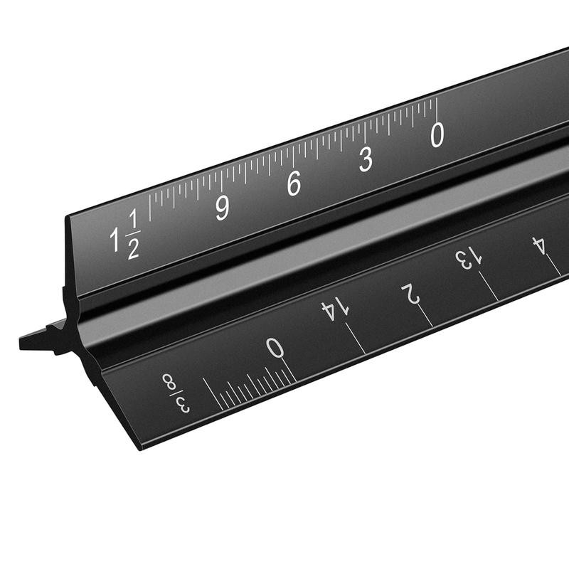 Architectural Scale Ruler Inch Aluminum Ruler with Standard Metal Ruler