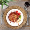 FSSTUD 4 Pcs Round Woven Placemats Rustic Wicker Table Mats