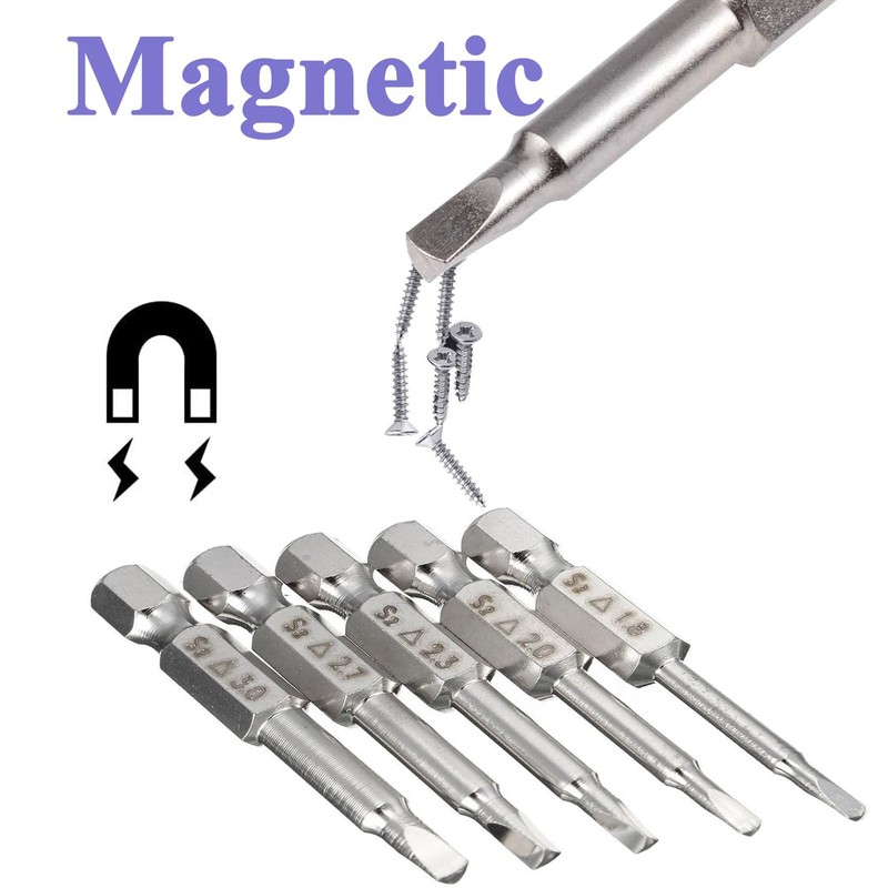 HaoTrade 5Pcs Triangle Drill Bit, Triangle Screwdriver Bit Set, 1/4"