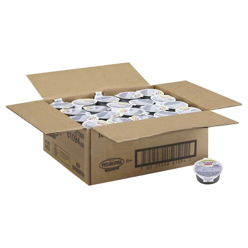 Kraft Philadelphia Lite Cream Cheese Cups (100 Pack)