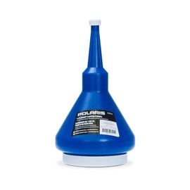 Polaris 1.25 Quart Funnel with Cap, Blue - Mess-Free and Controlled Pouring of Automotive Fluids, Oil, Gas - Durable Design for Easy Maintenance, Refills and Precision Pouring, Part 2830574