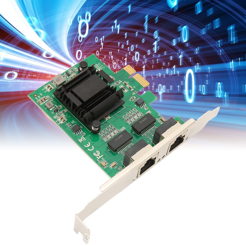 TXA108 82571 2 RJ45 Port Gigabit Network Card PCI Ex1
