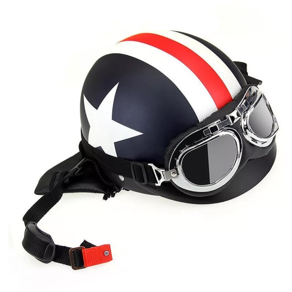 FUNOMOCYA Motorcycle Helmet for Adults Open Face Design with Visor