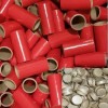 25pc 1" x 2.5" red firework kraft tube with paper