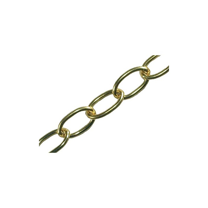 Faithfull 2.3mm 10m Polished Brass Oval Chain