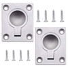 Gasea 2 Packs Flush Ring Pull Handle Hatch Locker Cabinet