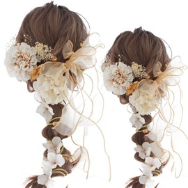 [LALALA] 卒業式・成人式にふさわしい華やか髪飾り 和装 七五三 結婚式 入学式 花火 浴衣 着物 袴 振袖 二十歳の集い 2450og