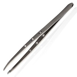 Titania 9 cm, with Three Holes and Slanted Tip Tweezers – Stainless Steel, Rustproof, on blister card pack of 1 x 18 g)