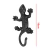 Sarini 3pcs Gecko Coat Hook Cast Iron Gecko Wall Hook