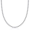 PORI JEWELERS 925 Sterling Silver 4mm Moon Cut Bead Chain