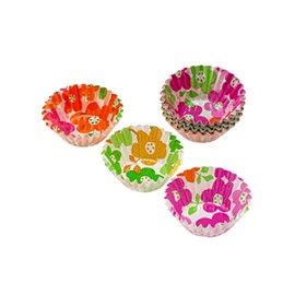 Artem Ceramic Far Infrared Antibacterial Side Dish Cups, Flower Pattern, No. 8, 24 Pieces, Set of 10, Made in Japan