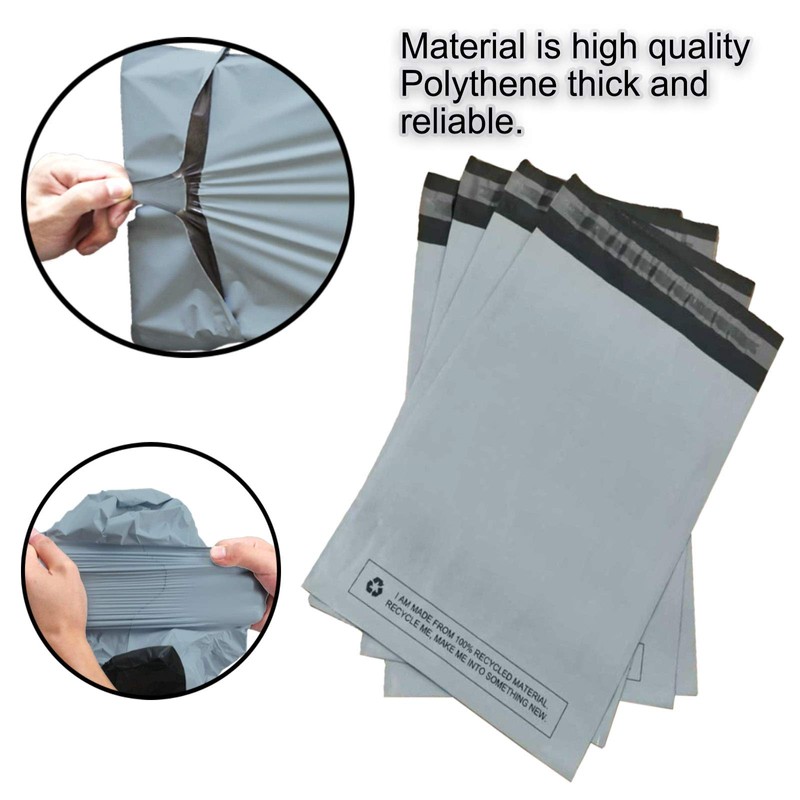 Large 25x Grey Mailing Bags 17” x 22” Polythene Self