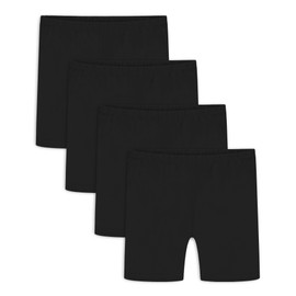 Auranso - Pantalones cortos de bicicleta para niñas, 4 unidades, Negro -, 12-14 años