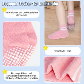 GRPSKCOS Non-Slip Socks Children 12 Pairs Stopper Socks Baby ABS Socks Children Non-Slip Socks for 0-7 Years Boys Girls, #6 beautiful colours