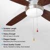 PATIKIL 15" Ceiling Fan Pull Chain, 2 Pcs Crystal Pull