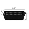 Begale Black Small Plastic Storage Baskets, 11.6"L x 5"W x