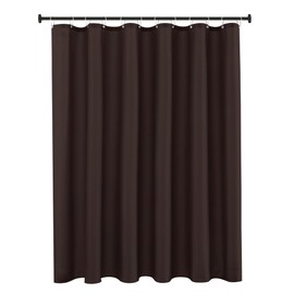 Biscaynebay Extra Long Fabric Shower Curtain Liners 72" Width by 84" Length, Brown Water Resistant Bathroom Curtains Rust Resistant Grommets Top Weighted Bottom Hem Machine Washable