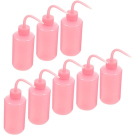 Botella de Limpieza de Pestañas 250ml Boca Curva, Resistente a Altas Temperaturas Medida Precisa, Pack de 8 Piezas para Cuidado y Lavado Seguro