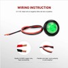 Gebildet 10 Pcs 12V Round Clearance Green LED Indicator Light