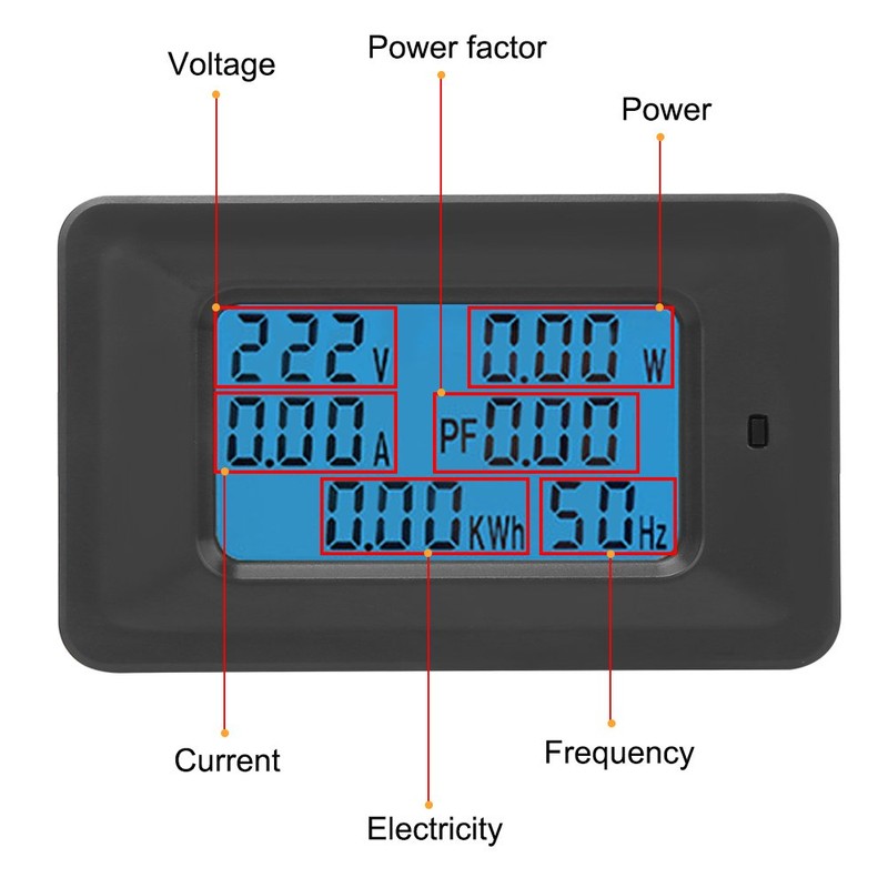 Electricity Meter Voltage Tester LCD Display Digital Voltage Multimeter 6