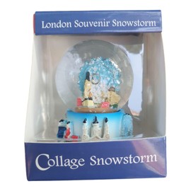London Souvenir Snowstorm Globe - Iconic London Eye with Big Ben, Tower Bridge - Perfect Keepsake or Gift - 45mm Miniature Size