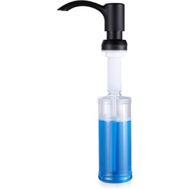 GAGALIFE Kitchen Sink Soap Dispenser with Large Bottle, Built in Sink Soap Dispenser Refill from Top, Matte Black