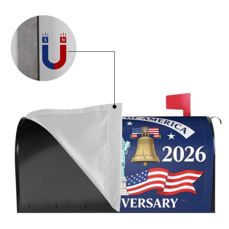 Mount Hour 250 Anniversary USA Mailbox Covers, Patriotic Eagle Magnetic