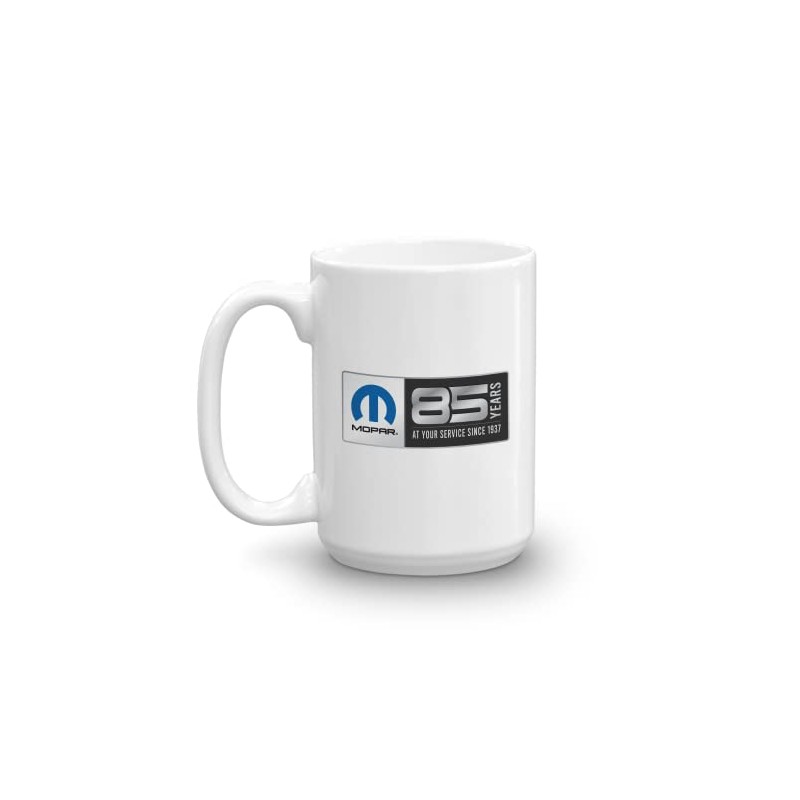 Mopar 85th Anniversay Logo 15 oz Ceramic White Mug