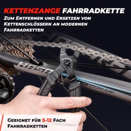 Optio Cycle Chain Pliers Bicycle Chain - Chain Lock Pliers for 5-12 Speed Bicycle Chains | Bicycle Chain Tool | Chain Riveter Bicycle Shimano, KMC, SRAM | Chain Separator Bicycle