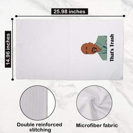 LEVLO Elementary Squad Black School Kitchen Towel That's Trash Kitchen Decor Dish Towel Teacher Appreciation Gift (Trash)