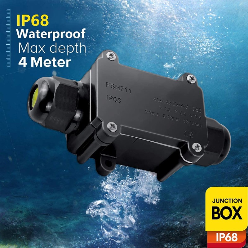 MABUSIYI IP68 Waterproof Junction Box, Outdoor Electrical Junction Boxes, Outdoor