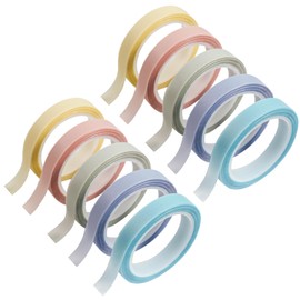 Giantree 10 Rolls PET Highlighter Tape, 0.23inch x 16.4ft Colored Clear Tape Neon Tape Removable Highlighters for Students Teachers Reading Taking Notes at Class Home Office(Morandi 5 colors)