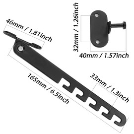 Lxoraziy 2 Pieces Adjustable Position Casement Window Restrictor Latch, Lock Tilt Regulator for Windows, Child Lock Restrictor Catch for Aluminum, Wooden, Metal Window and Door(Black)