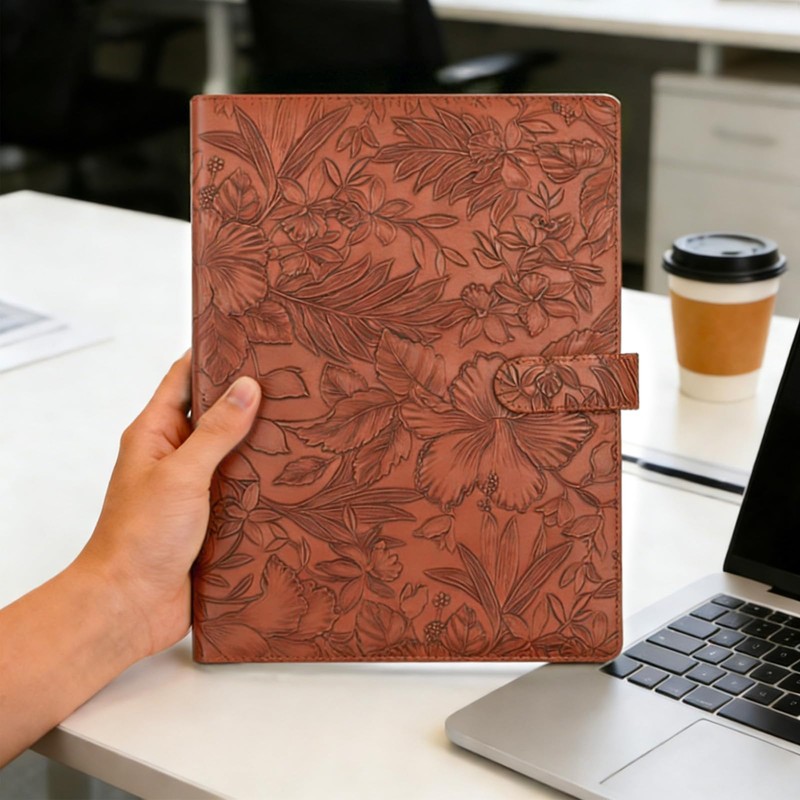 VANRA Leather Padfolio Portfolio Binder Writing Notepad Planner Organizer