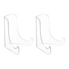 PATIKIL 4.5 Inch Acrylic Plate Display Stand, 2 Pack Medium