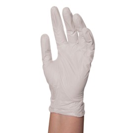 BaBylissPRO Disposable Nitrile Gloves for Salon Hair Colouring, Barber, or Home Hair Dye, Cleaning or Hobbies, Latex-free Disposable, Extra Large, White