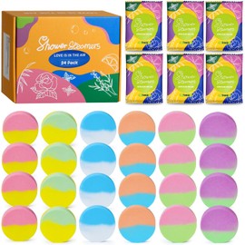 Shower Steamers, 24 Pack Aromatherapy Fragrances Shower Steamers, Perfect Self Care Gifts for Women and Men, Relaxation Gifts for Moms.
