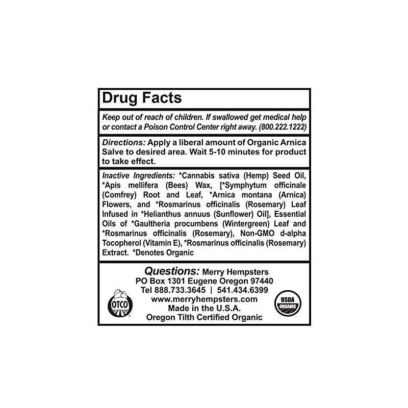 Merry Hempsters Organic Arnica Salve Single (2-Pack)