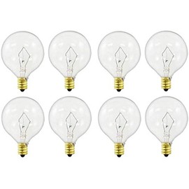 EFP Replacement Bulb for Large Scentsy Plug in Nightlight Wax Warmers and Diffusers | 25 Watt, 120 Volt Dimmable Bulb with an E12 Candelabra Screw-in Base - Includes 8 Bulbs
