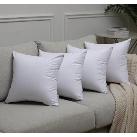 Kingnex 4 Pack Waterproof Feather Proof Pillow Protectors 22x22 | Zippered, Featherproof, Down Poke Proof, Protective Covers for Square Throw Pillow Inserts
