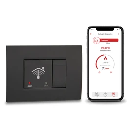 VEMER VE796100 OIKOS WiFi Flush-Mounted Thermostat with 2 Modules, Smart Thermostat with App, Compatible with Alexa and Google Home, Weekly Programming, Power Supply 230 V, Grey