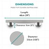 Stainless Straight Grab Rail 48cm - Pack of 2 -