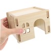 GRIRIW Sturdy Wooden Rabbit House Guinea Pig Habitat Hideout Feeding